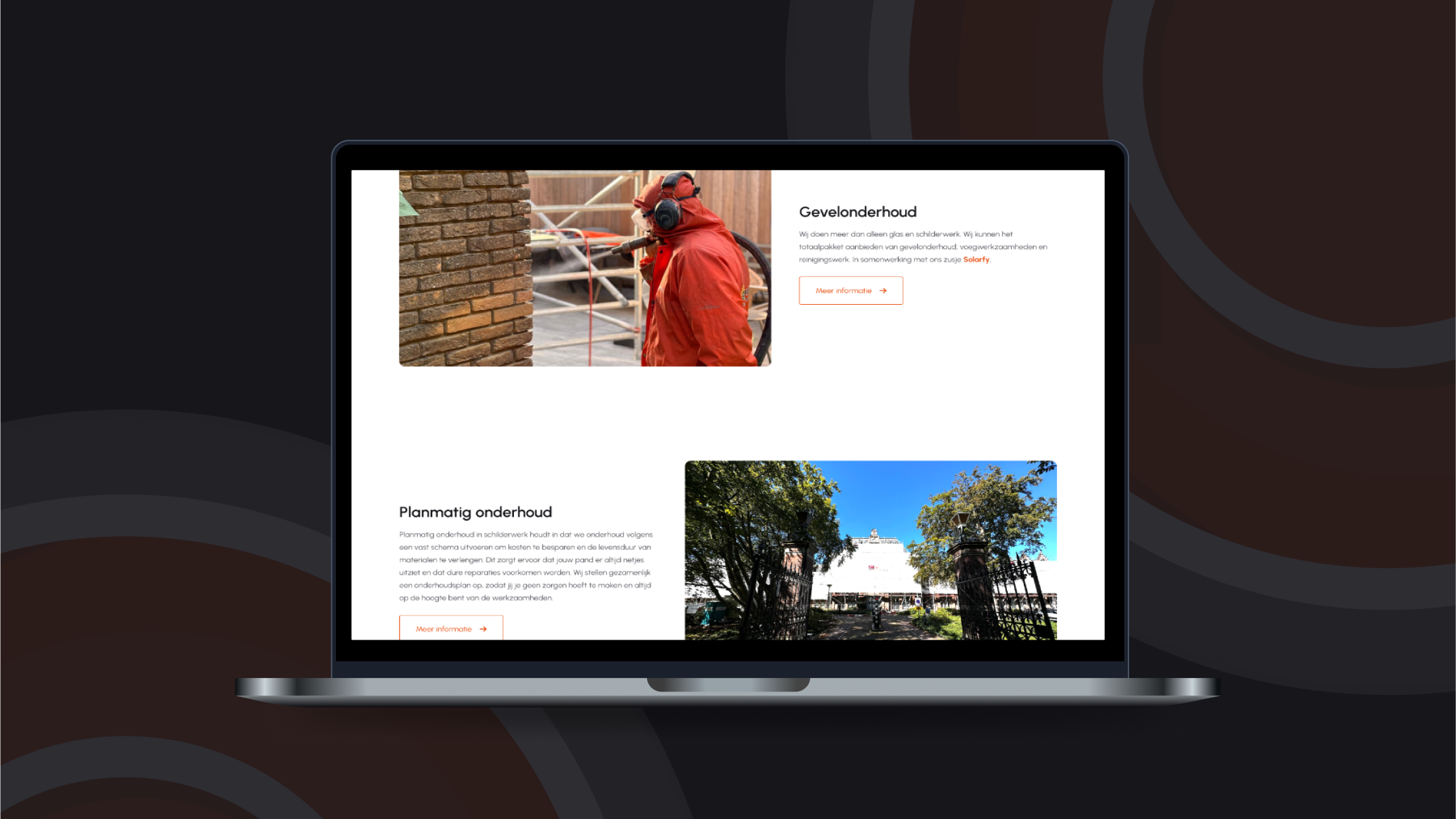 mockup vakantie breedonderhoud computer
